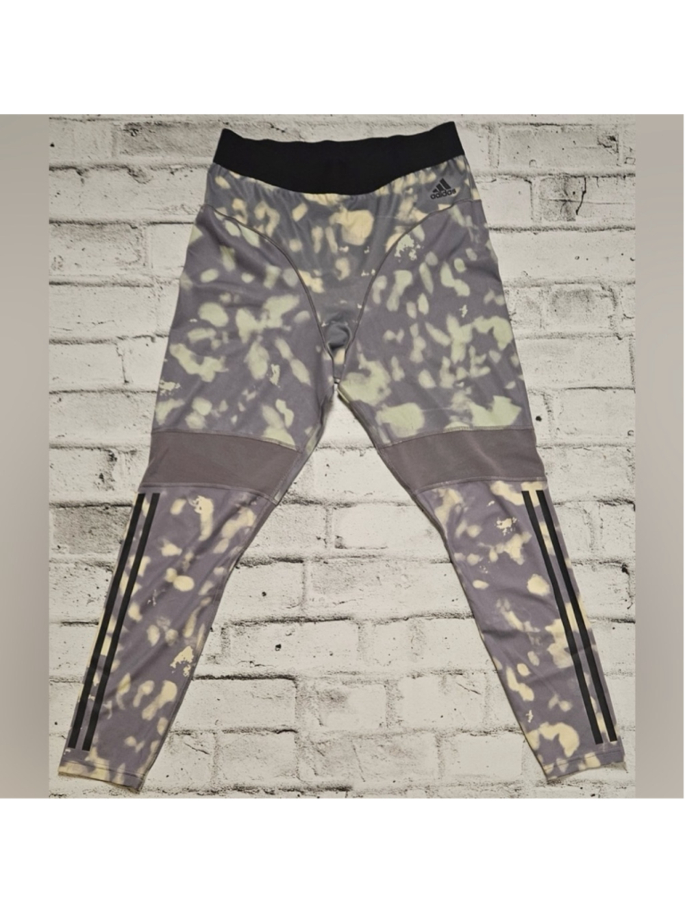Adidas Womens Tie Dye Performance Leggings High Rise - Size Large